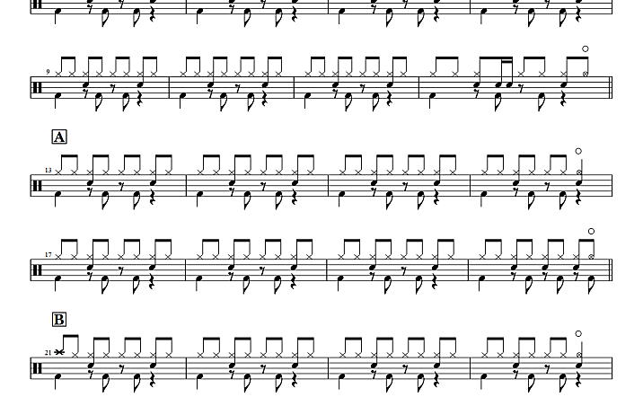 Rosé&Bruno Mars-APT鼓谱