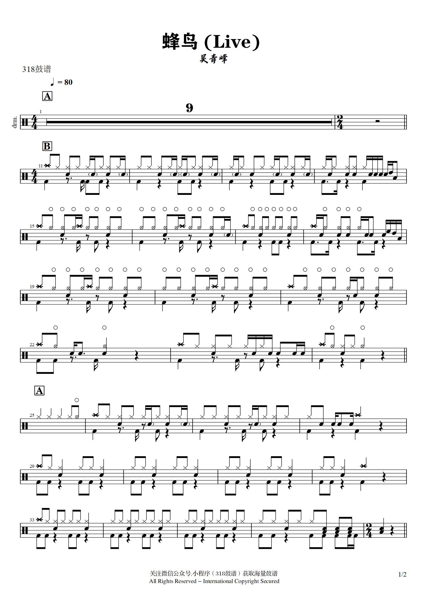 吴青峰-蜂鸟 (Live)