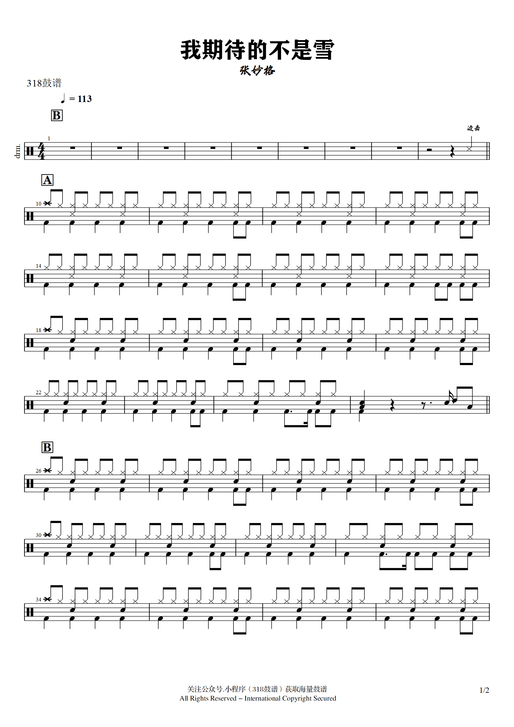 张妙格-我期待的不是雪